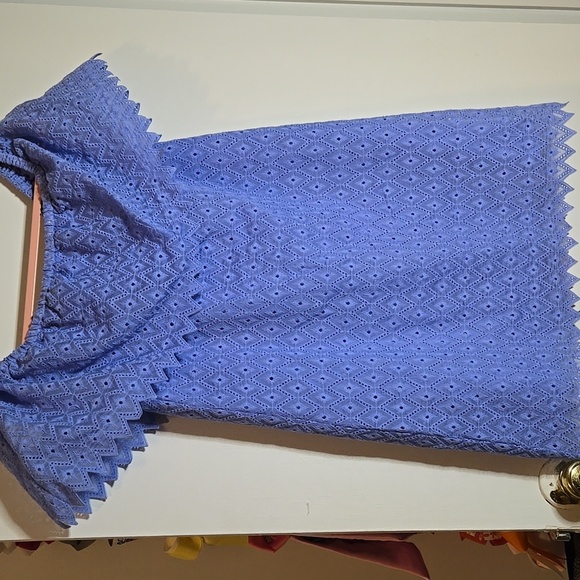 Kensie Strapless Blue Lace Dress (2b) - Picture 3 of 4